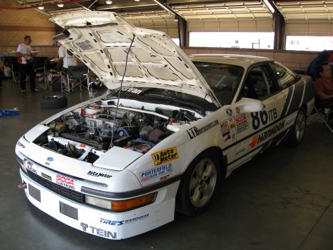 1990 Ford Probe - Left side view - SCCA ITB Probe #86 Location: California Speedway Event: Double Regional Finishing Position: 1st Sat / 1st Sun.