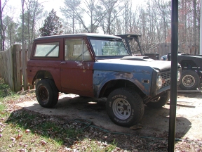 1967 Ford Bronco - This Ford Bronco appears to be a first-generation model, likely from the late 1960s, with a two-tone paint scheme and a hood scoop.