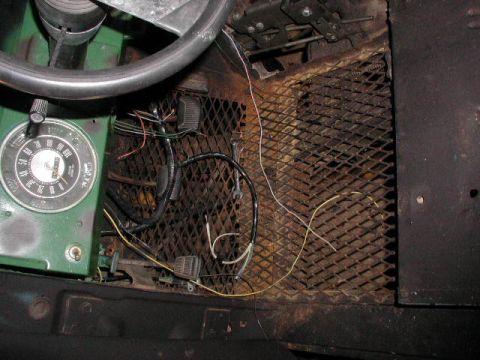1967 Ford Bronco - Driver Floor pan after I installed the metal Grate