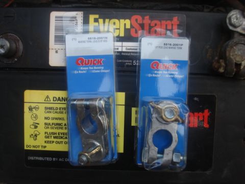 1983 Ford Bronco - I got new marine battery connectors. these were not to bad price and allowed a fast connection.