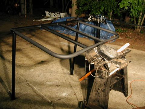 1967 Ford Bronco - Front view of the Halo cage that I am building