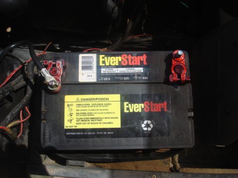 1983 Ford Bronco - I cleaned the battery post and installed the new connector. i I got lucky and had some red with white stripe wire in my box. i cut back the…