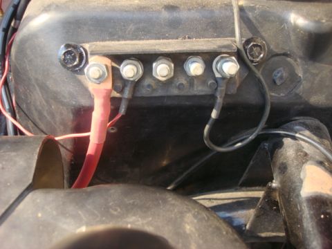 1983 Ford Bronco - i was going to run a mini fuse at the power tap for each line. i found this cool fuse block and decided to use it. here is the power for it…