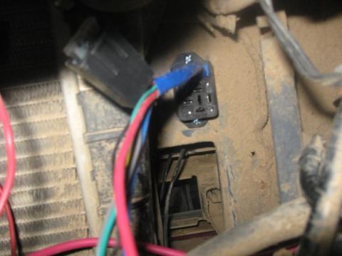 1988 Ford Bronco - mounted the fan control on the core support.