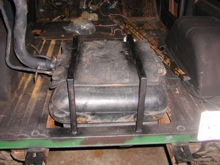 1967 Ford Bronco - Close-up veiw of the tank mount