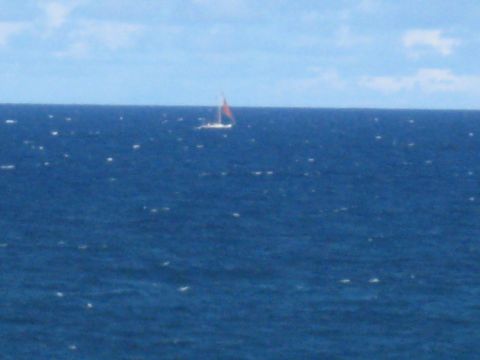 1991 Ford Bronco - A boat is visible on the horizon in this ocean scene.