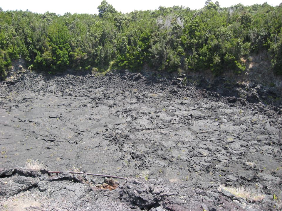Rocky landscape with dense green trees on a sunny day