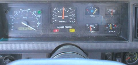 1983 Ford Bronco - This is more like it: 3.08 gears pushing 32s with an NP435 & 4.9L. No, the vacuum gauge (lower R corner) isn't dead - it's accurate. :) Thi…