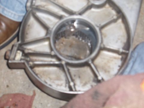 1980 Ford Bronco - Its hard to see but the bushing is inside this bore on the motor side. There is also a bushing on the drum support side but it is plastic a…