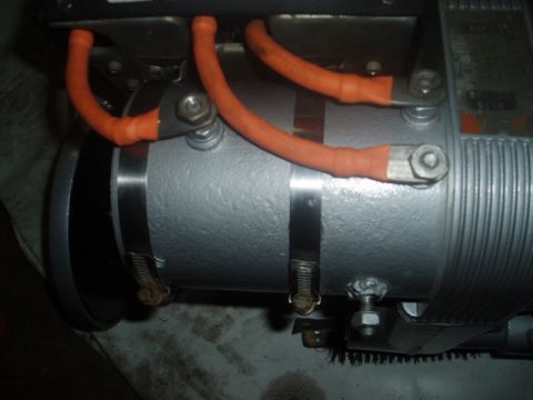 1980 Ford Bronco - in this pic you can see the bolt I welded to the motor case for a good ground.