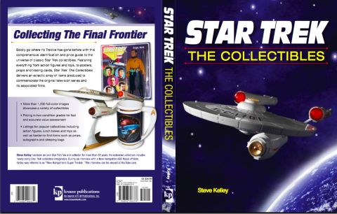 1984 Pontiac Fiero - This book cover features Star Trek memorabilia, including a model of the USS Enterprise and action figures.