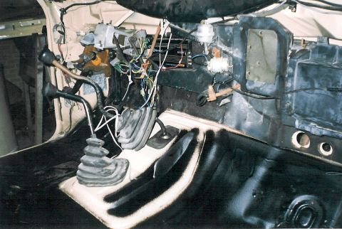 1983 Ford Bronco - I didn't think to spray the floor with undercoating until after I had started putting stuff back.