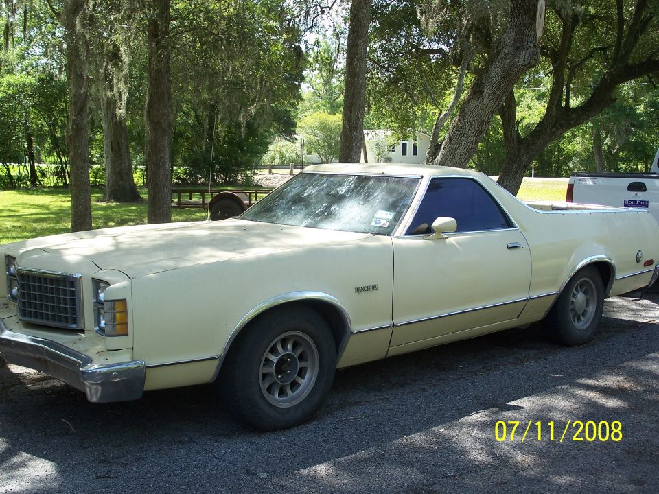 1977 Ford Ranchero parked outdoors, side view