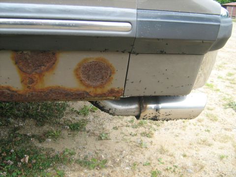 1988 Mercury Grand Marquis - rubber kicked up from the burnouts.