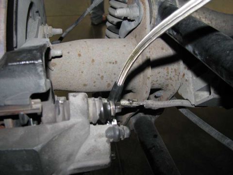 2003 Mercury Marauder - The line installed on the caliper.