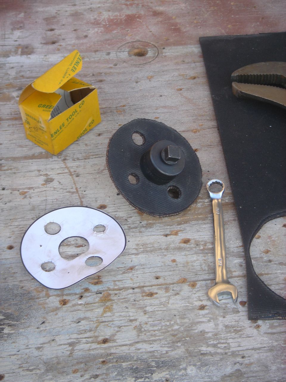 punching the center hole