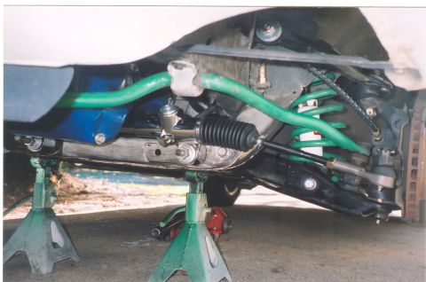 This is the new rack and pinion , plus new suspension in my 77 Mustang.
