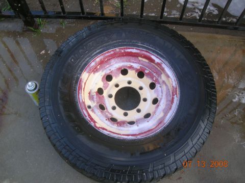 1985 Ford Bronco - first coat of eazy off oven cleaner