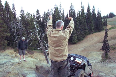 1996 Ford Bronco - Greg attempting V-Notch at Funny Rocks (7/12/2008)