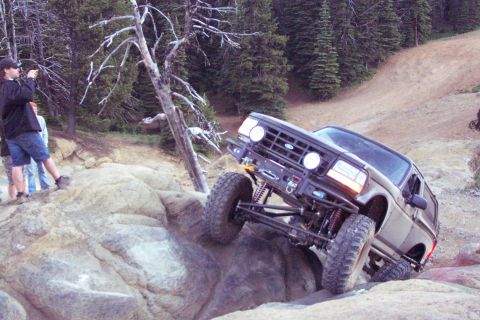 1996 Ford Bronco - Greg attempting V-Notch at Funny Rocks Just can not seem to find the right line. (7/12/2008)