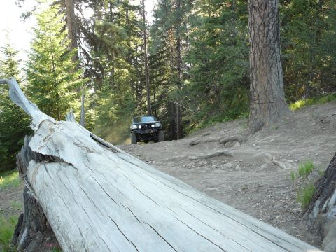 1991 Ford Bronco - Greg going up the steep hill climb on the Kanar Flat Trail