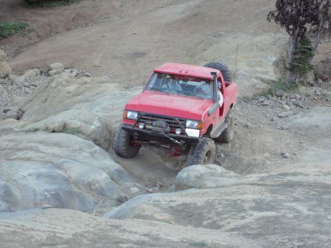 1991 Ford Bronco - Here comes John for his first ever attempt up the V-Notch