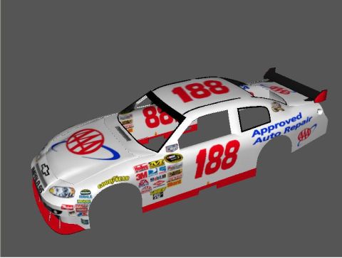 2004 Jeep Wrangler - This is a 3D render of a race car body, not a 2004 Jeep Wrangler.