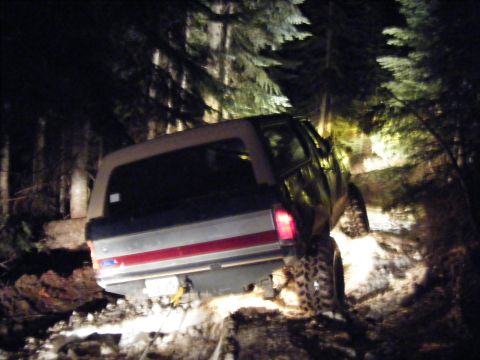 2005 Jeep Wrangler - Mike found some snow on The Wagon Trail, He winched through this as it was deep. With our group having 11 rigs in it.. This is where we tur…