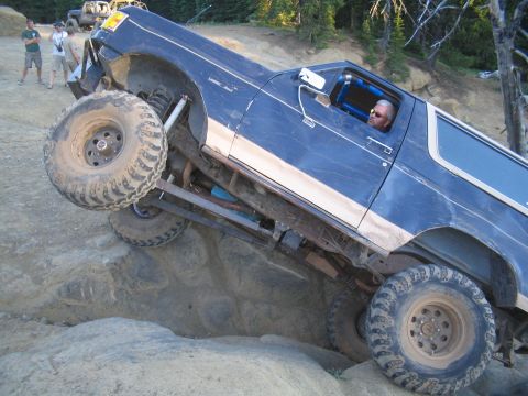 1989 Ford Bronco - This 1989 Ford Bronco is navigating a challenging rocky terrain.