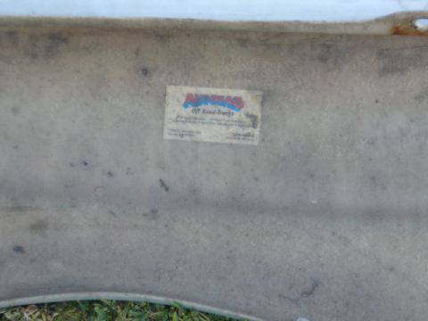 1988 Ford Bronco - A fiberglass part with a sticker for Autofab Off Road Trucks is visible.