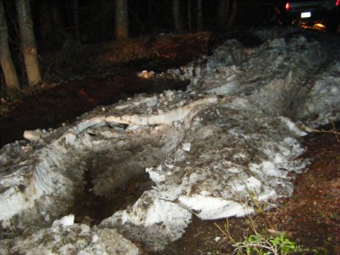 2005 Jeep Wrangler - the deepest snow on the wagon Trail..