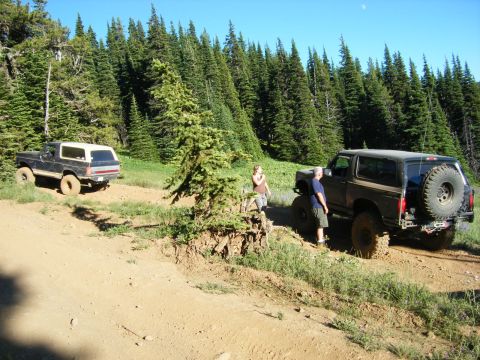 2005 Jeep Wrangler - Mike talking to Greg before we head further up and we enjoy the view here too.