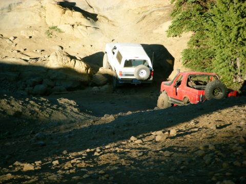 2005 Jeep Wrangler - Alvey going up Funny Rocks with John right behind.