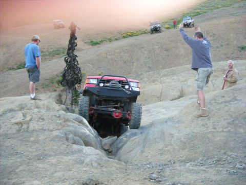 2005 Jeep Wrangler - Jon heading up V-notch with Greg spotting and Mike and Todd observing