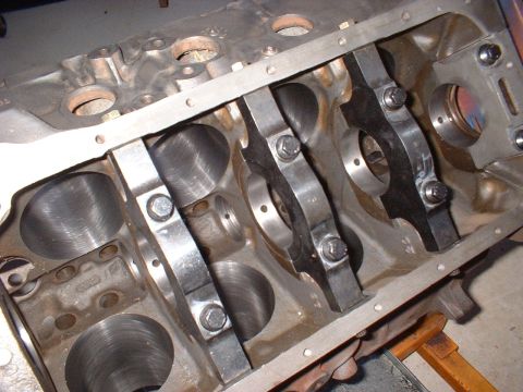 1957 Ford Custom Sedan - Installed Pro-Gram Engineering caps on # 2/3/4 positions using ARP main bolts and align bored block.