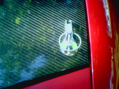 1994 Ford Probe - sparco hood pins on CF hood