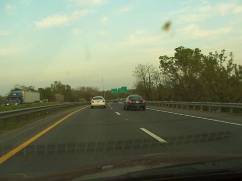 1998 Ford Taurus - Driving on the highway with other vehicles around.
