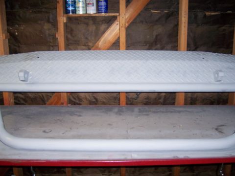 1991 Ford Bronco - Custom front bumper with diamond plate and tube construction.
