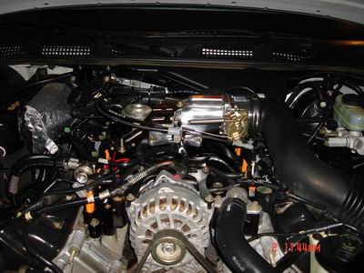 1998 Ford Crown Victoria - Engine bay with visible text from Supermotors.net.
