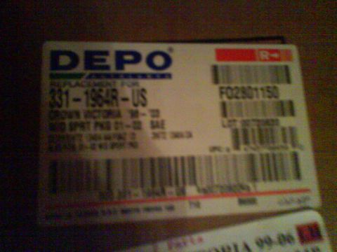 2003 Ford Crown Victoria - This is a DEPO brand part box, not a vehicle. It is labeled for a Crown Victoria from the late 90s to early 2000s.