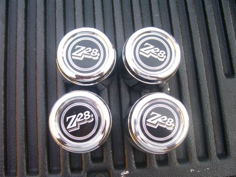 1979 Chevrolet Camaro - Set of four Z28 emblems, likely for a Chevrolet Camaro.