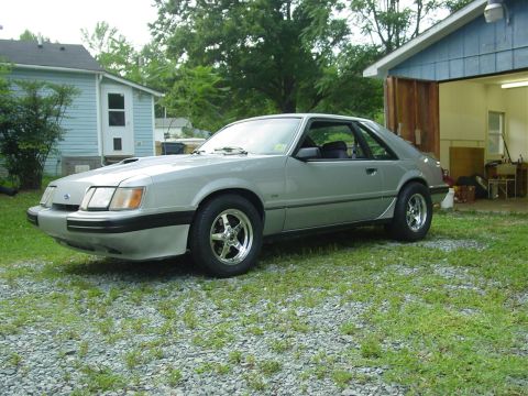 1986 Ford Mustang - Greg Weld Racelites. I haven't swapped rear ends yet, so they stick out a little.