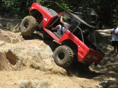 1995 Ford Bronco - This 1995 Ford Bronco is navigating a challenging off-road course.