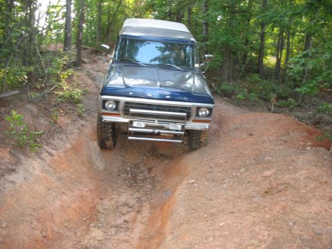 1978 Ford Bronco - This 1978 Ford Bronco navigates a challenging off-road path.