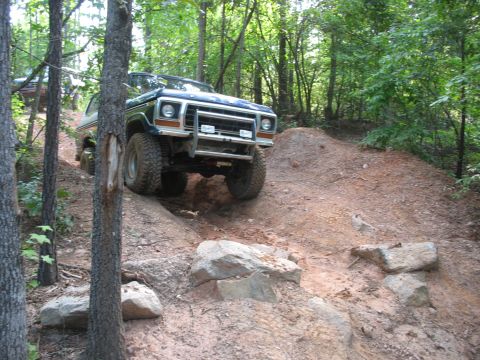 1978 Ford Bronco - This 1978 Ford Bronco navigates a challenging off-road course, its capabilities.