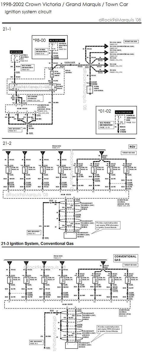 1996 Mercury Grand Marquis - 1998-2002 Crown Vic / Grand Marquis/ Town Car Ignition system wiring