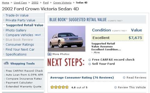 2001 Ford Crown Victoria - This 2002 Ford Crown Victoria Sedan 4D is presented in a front 3/4 view.