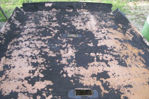 1992 Ford C-350 (Centurion Conversions) - The fabric pulled lose without any problems.