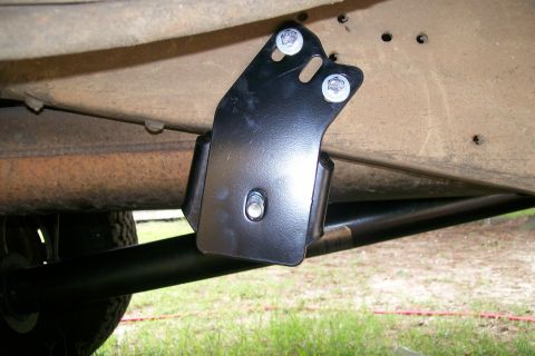 1992 Ford C-350 (Centurion Conversions) - The back two brackets just bolt up. The bottom one first, then the side one, and the two over-lap.