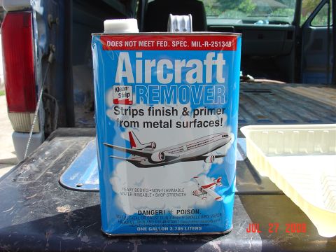 1989 Ford Bronco - Paint Stripper I used to strip the paint. This stuff works within minutes of you brushing it on the part you want stripped. You let it sit…